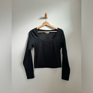 Madewell Cropped Ribbed Longsleeve Top